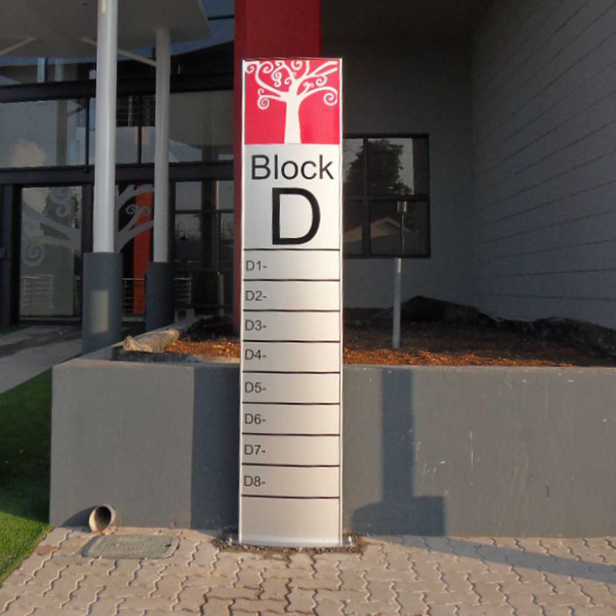 Office park directory and wayfinding entrance sign